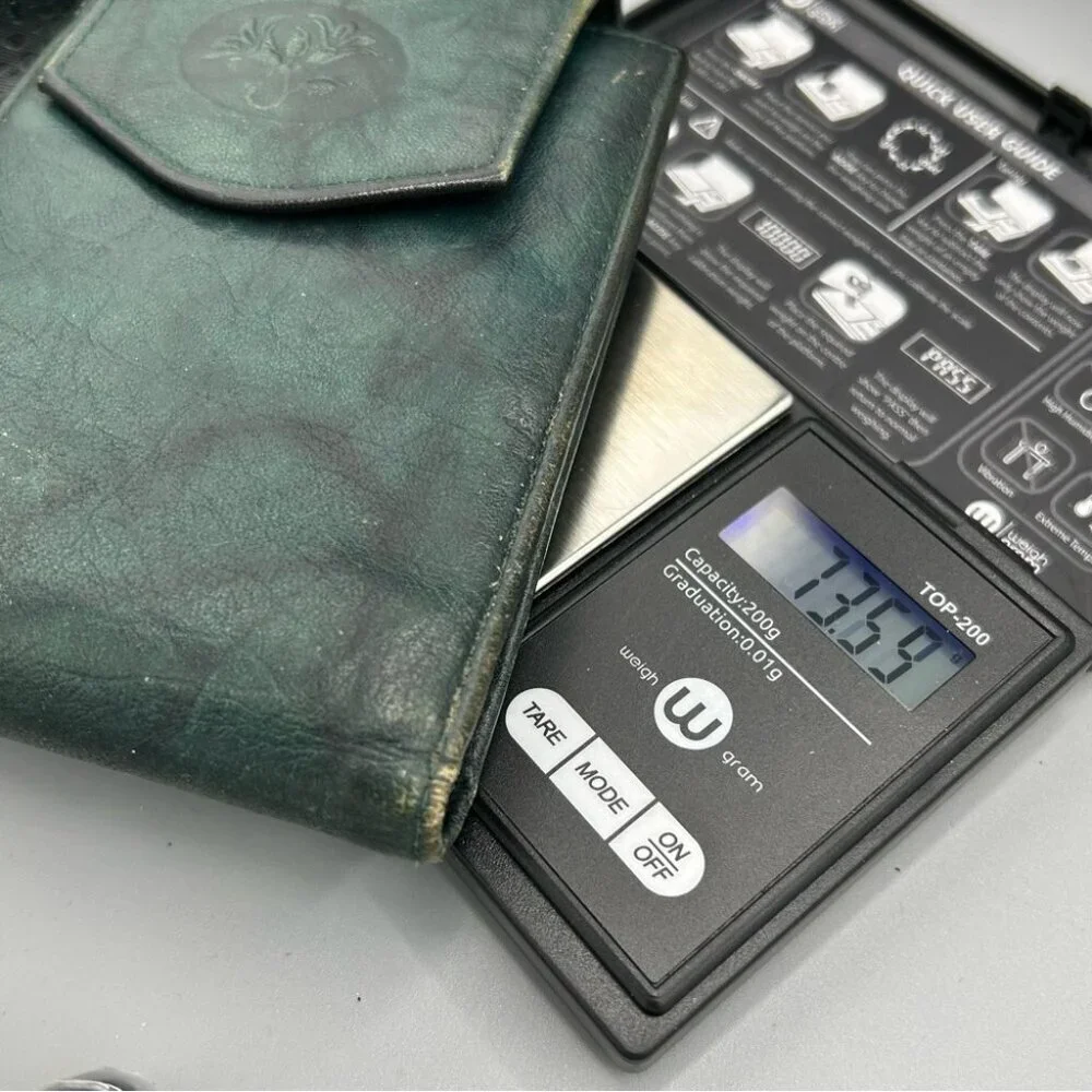Vintage Buxton Green Leather Wallet Top Grain Cowhide